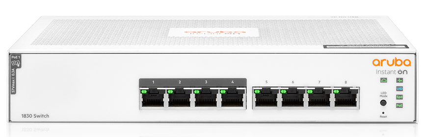 Aruba Instant On 1830 8G 4p Class4 PoE 65W Switch
